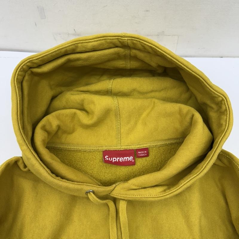 シュプリーム Supreme パーカー 長袖 19AW Micro Logo Hooded Sweatshirt ロゴ 刺繍 パーカー M 黄 / イエロー / yellow メンズ USED 古着 中古 50148748