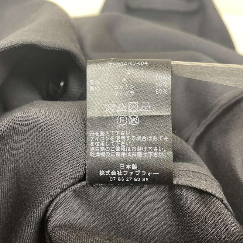 古着 USED ジャケット、上着 ジャケット、ブレザー THRAW テーラード ジャケット スーツ ダブル ブルゾン ブレザー 無地 TH20AKJK04 2 無地 黒 / ブラック / black メンズ USED 古着 中古 50148761