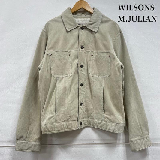 レザー レザー ジャケット、上着 ジャケット、ブレザー M.JULIAN WILSONS エムジュリアン ウィルソンズ レザー ジャケット ヴィンテージ S 無地 ナチュラル / ナチュラル / メンズ USED 古着 中古 50148771