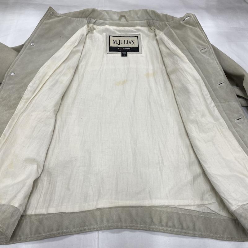レザー レザー ジャケット、上着 ジャケット、ブレザー M.JULIAN WILSONS エムジュリアン ウィルソンズ レザー ジャケット ヴィンテージ S 無地 ナチュラル / ナチュラル / メンズ USED 古着 中古 50148771