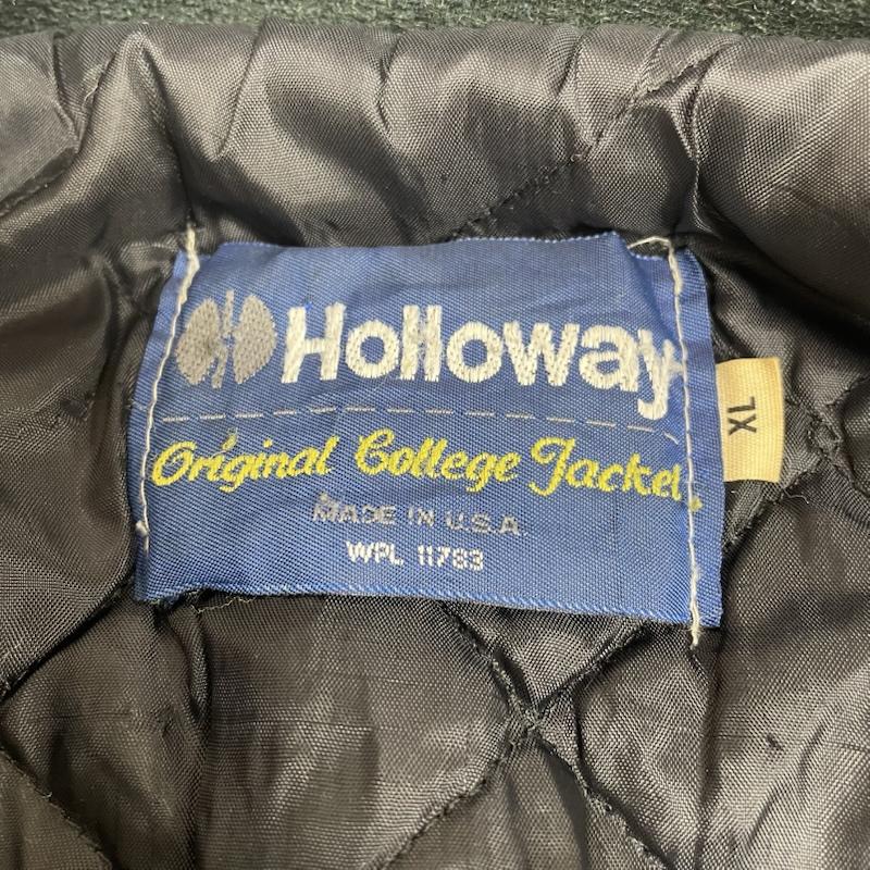 古着 USED ジャケット、上着 ジャンパー、ブルゾン USA製 HOLLOWAY ホロウェイ ヴァーシティジャケット ウール スタジアムジャケット 企業ロゴ 刺繍 人魚 マーメイド XL ロゴ、文字 X キャラクター X 刺繍 茶 / ブラウン / brown X 緑 / グリーン / green メンズ USED 古着 中古 50148773