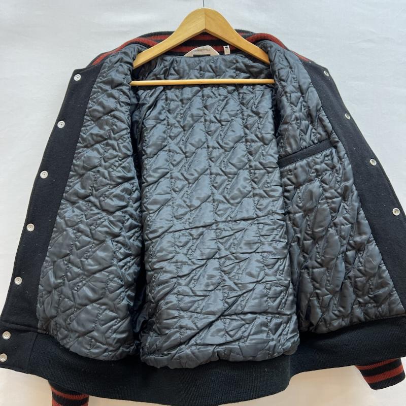 アベイシングエイプ A BATHING APE ジャケット、上着 ジャンパー、ブルゾン レザー 切替 メルトンウール スタジャン クラウン ワッペン M 黒 / ブラック / black X 赤 / レッド / red メンズ USED 古着 中古 50148775