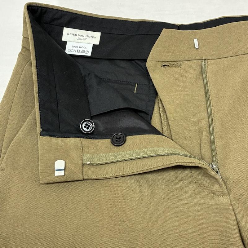 ドリスヴァンノッテン DRIES VAN NOTEN パンツ スラックス ウール ワイド スラックス ジップフライ 36 無地 メンズ USED 古着 中古 50148783