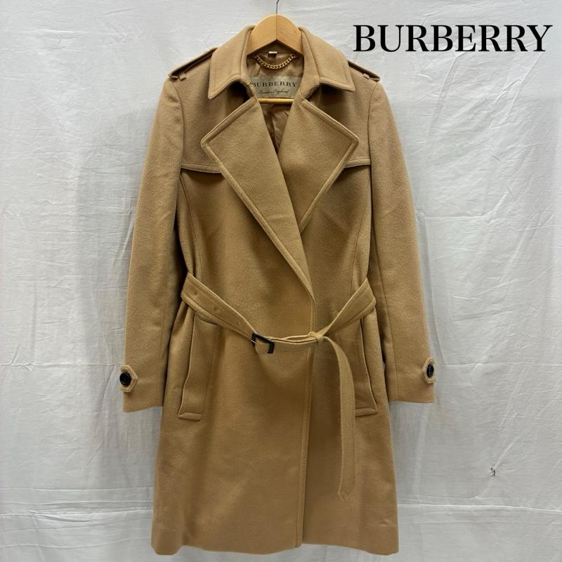 バーバリー BURBERRY コート トレンチコート 8022051 カシミヤ ウール ボタンレス ベルト ロング トレンチコート UK6 - レディース USED 古着 中古 50148787