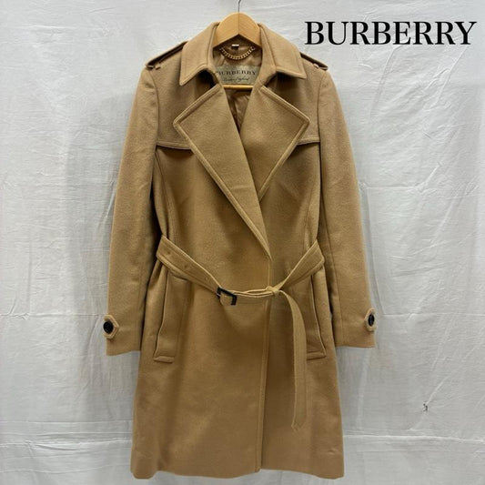 バーバリー BURBERRY コート トレンチコート 8022051 カシミヤ ウール ボタンレス ベルト ロング トレンチコート UK6 - レディース USED 古着 中古 50148787
