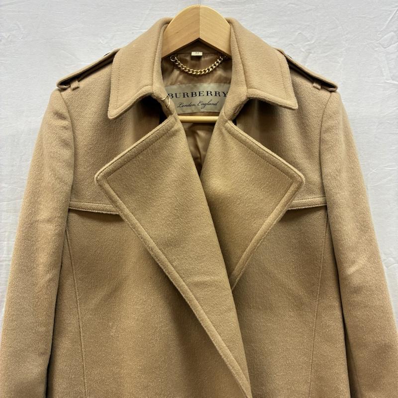 バーバリー BURBERRY コート トレンチコート 8022051 カシミヤ ウール ボタンレス ベルト ロング トレンチコート UK6 - レディース USED 古着 中古 50148787