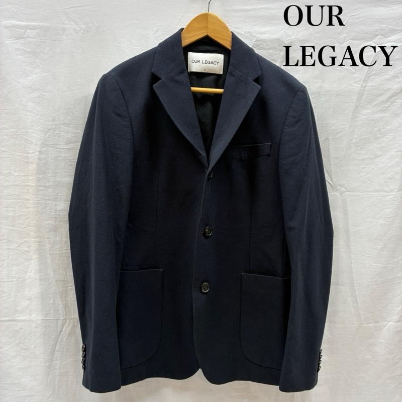 アワーレガシー Our Legacy ジャケット、上着 ジャケット、ブレザー 14AW コットン シルク 3B テーラード ジャケット ブレザー 46 紺 / ネイビー / navy メンズ USED 古着 中古 50148790