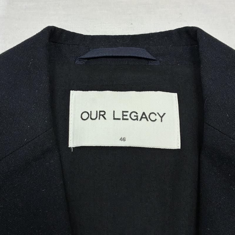 アワーレガシー Our Legacy ジャケット、上着 ジャケット、ブレザー 14AW コットン シルク 3B テーラード ジャケット ブレザー 46 紺 / ネイビー / navy メンズ USED 古着 中古 50148790