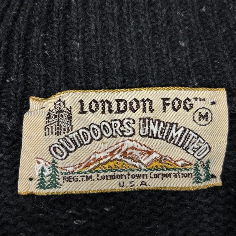 ロンドンフォグ LONDONFOG ニット、セーター 長袖 ハイネック ハーフジップ スノー柄 ニット セーター M メンズ USED 古着 中古 50148820