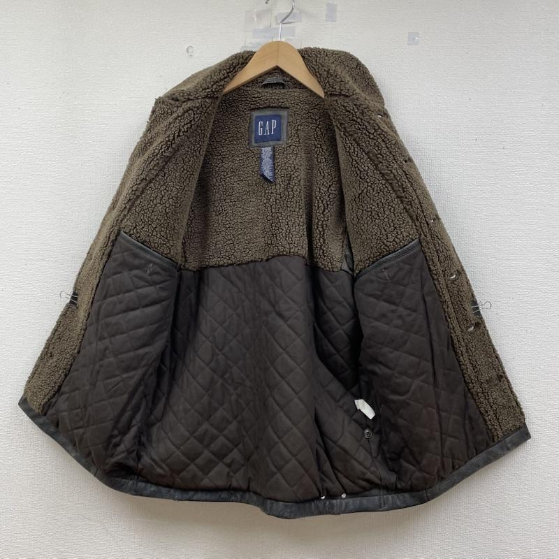 ギャップ GAP ジャケット、上着 レザージャケット 00s OLD 本革 レザー コート ジャケット 裏地 ボア 牛革 XS 無地 黒 / ブラック / black メンズ USED 古着 中古 50148831