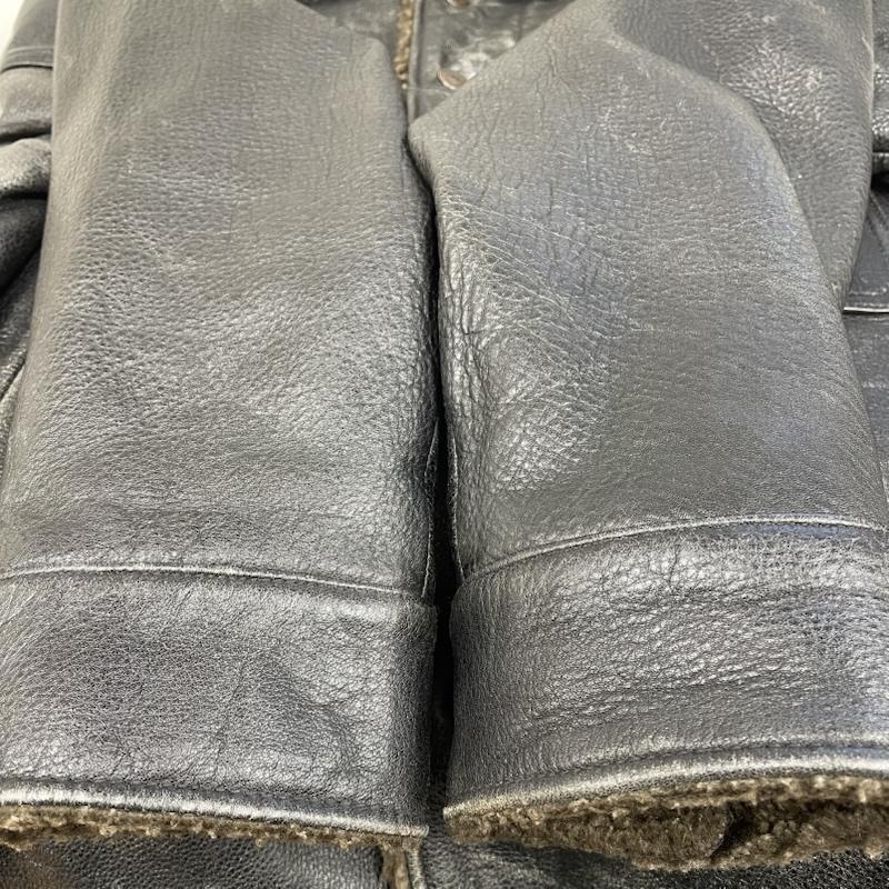 ギャップ GAP ジャケット、上着 レザージャケット 00s OLD 本革 レザー コート ジャケット 裏地 ボア 牛革 XS 無地 黒 / ブラック / black メンズ USED 古着 中古 50148831