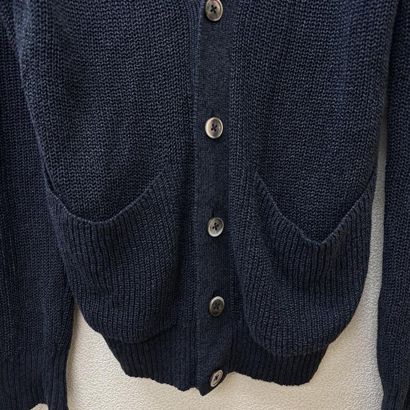 アタッチメント ATTACHMENT カーディガン 長袖 コットン アバカ レーヨン ニット カーディガン 2 紺 / ネイビー / navy メンズ USED 古着 中古 50148867