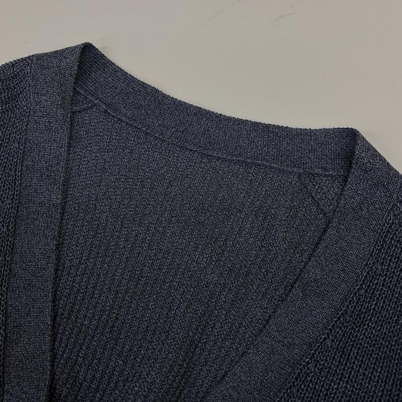 アタッチメント ATTACHMENT カーディガン 長袖 コットン アバカ レーヨン ニット カーディガン 2 紺 / ネイビー / navy メンズ USED 古着 中古 50148867