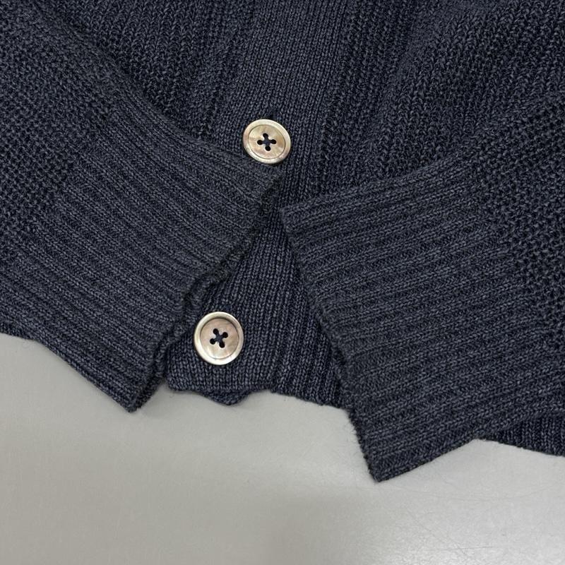 アタッチメント ATTACHMENT カーディガン 長袖 コットン アバカ レーヨン ニット カーディガン 2 紺 / ネイビー / navy メンズ USED 古着 中古 50148867
