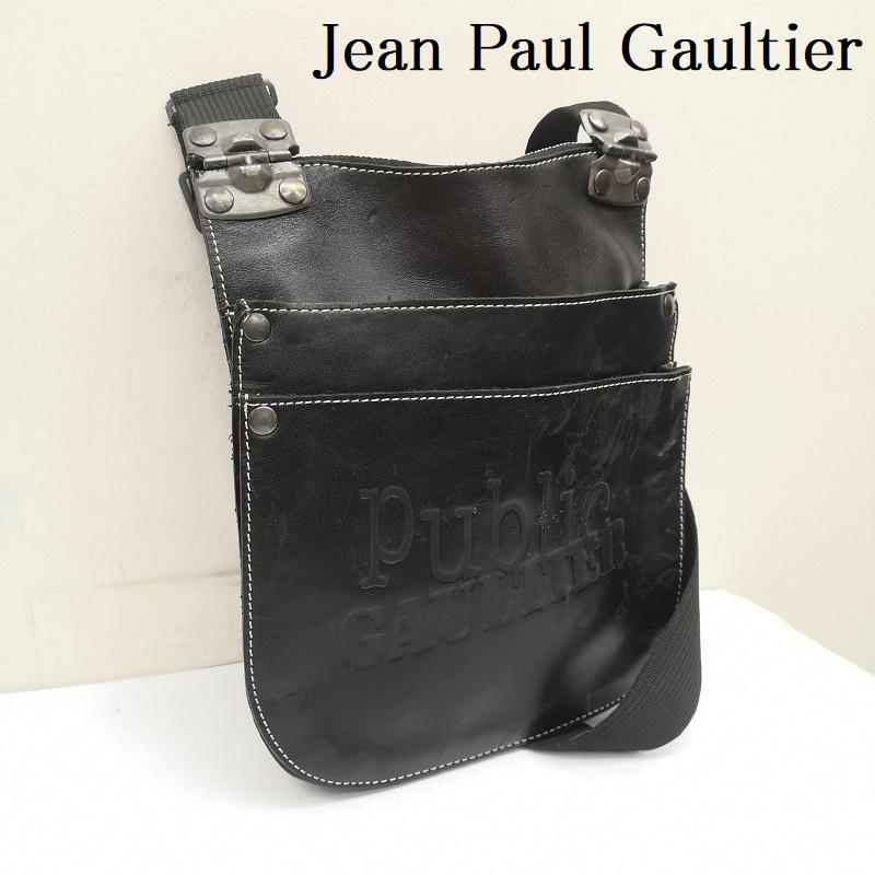 ジャンポールゴルチエ Jean Paul Gaultier ショルダーバッグ ショルダーバッグ ヴィンテージ Public レザー ロゴ ショルダー バッグ - 黒 / ブラック / black レディース USED 古着 中古 50148876