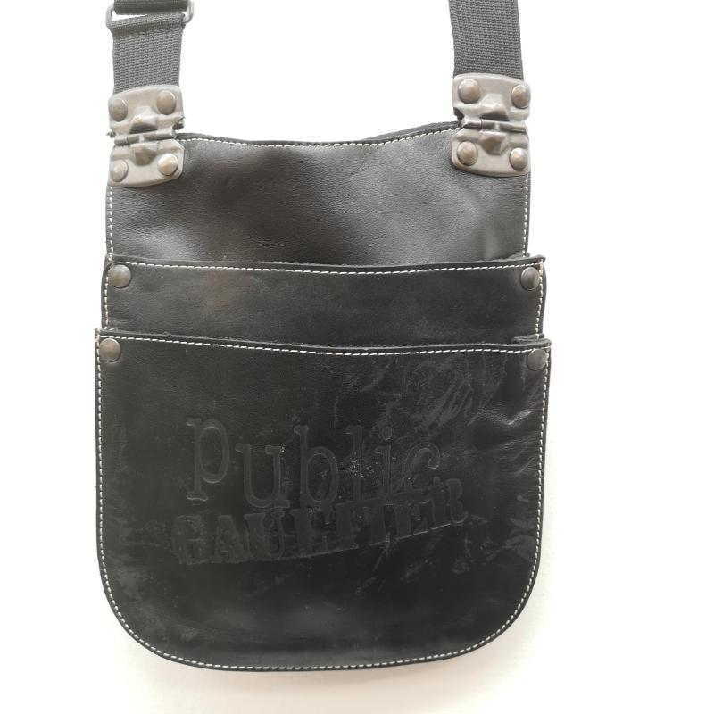 ジャンポールゴルチエ Jean Paul Gaultier ショルダーバッグ ショルダーバッグ ヴィンテージ Public レザー ロゴ ショルダー バッグ - 黒 / ブラック / black レディース USED 古着 中古 50148876