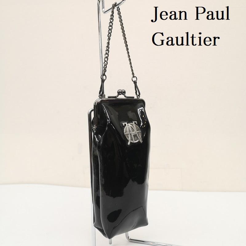 ジャンポールゴルチエ Jean Paul Gaultier ポーチ ポーチ エナメル がま口 ポーチ - 黒 / ブラック / black レディース USED 古着 中古 50148878