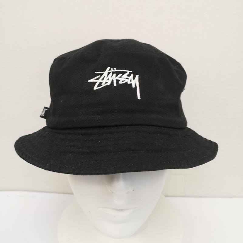 ステューシー STUSSY 帽子 ハット Stock Bucket Hat バケット ハット - 黒 / ブラック / black メンズ USED 古着 中古 50148886