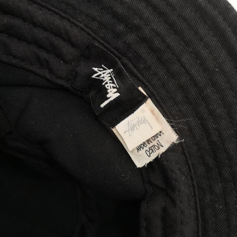 ステューシー STUSSY 帽子 ハット Stock Bucket Hat バケット ハット - 黒 / ブラック / black メンズ USED 古着 中古 50148886