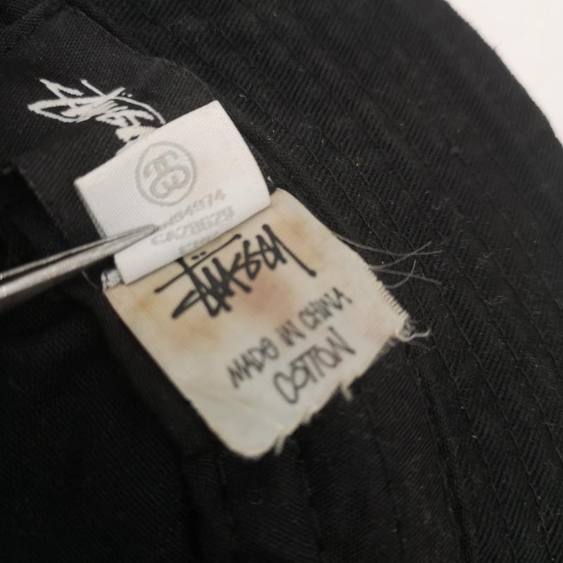 ステューシー STUSSY 帽子 ハット Stock Bucket Hat バケット ハット - 黒 / ブラック / black メンズ USED 古着 中古 50148886