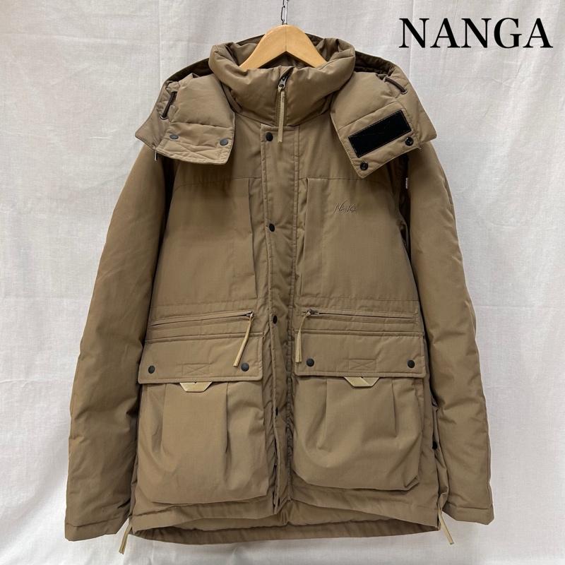 ナンガ NANGA ジャケット、上着 ダウンジャケット ヒノックダウンジャケット hinoc down フード付き ベージュ Mサイズ M 無地 X ワンポイント ベージュ / ベージュ / beige メンズ USED 古着 中古 50148916