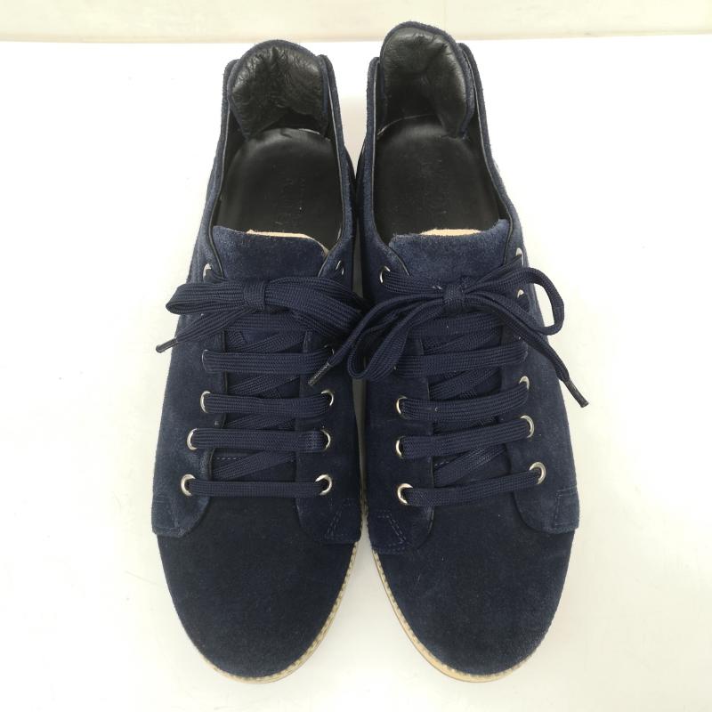 アレキサンダーマックイーン ALEXANDERMCQUEEN ブーツ 一般 スエード バックジップ サイド スカル レザー シューズ 41 26.0cm 紺 / ネイビー / navy メンズ USED 古着 中古 50148920
