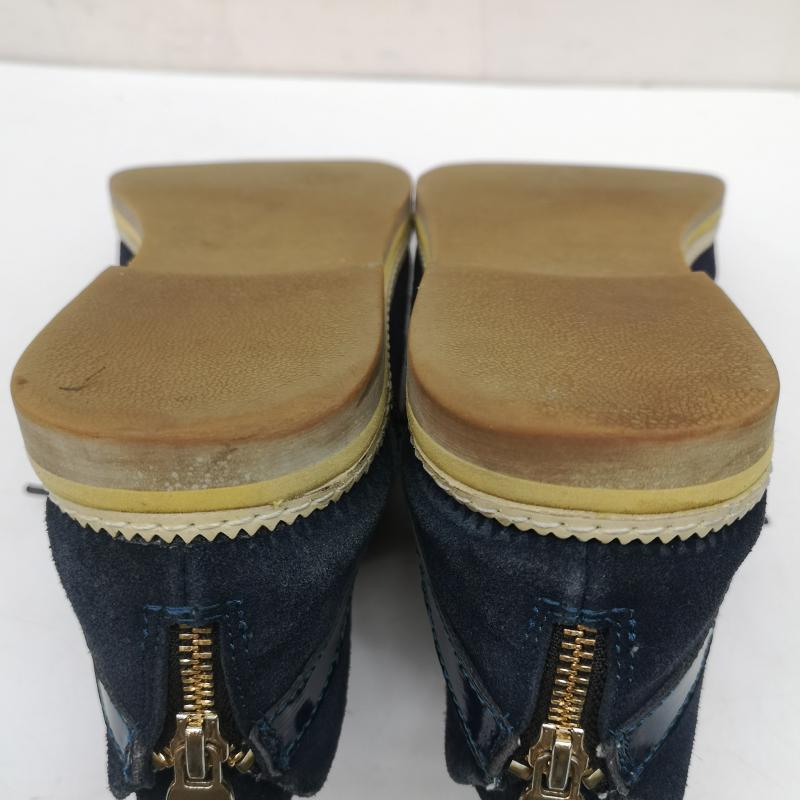 アレキサンダーマックイーン ALEXANDERMCQUEEN ブーツ 一般 スエード バックジップ サイド スカル レザー シューズ 41 26.0cm 紺 / ネイビー / navy メンズ USED 古着 中古 50148920