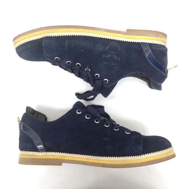 アレキサンダーマックイーン ALEXANDERMCQUEEN ブーツ 一般 スエード バックジップ サイド スカル レザー シューズ 41 26.0cm 紺 / ネイビー / navy メンズ USED 古着 中古 50148920