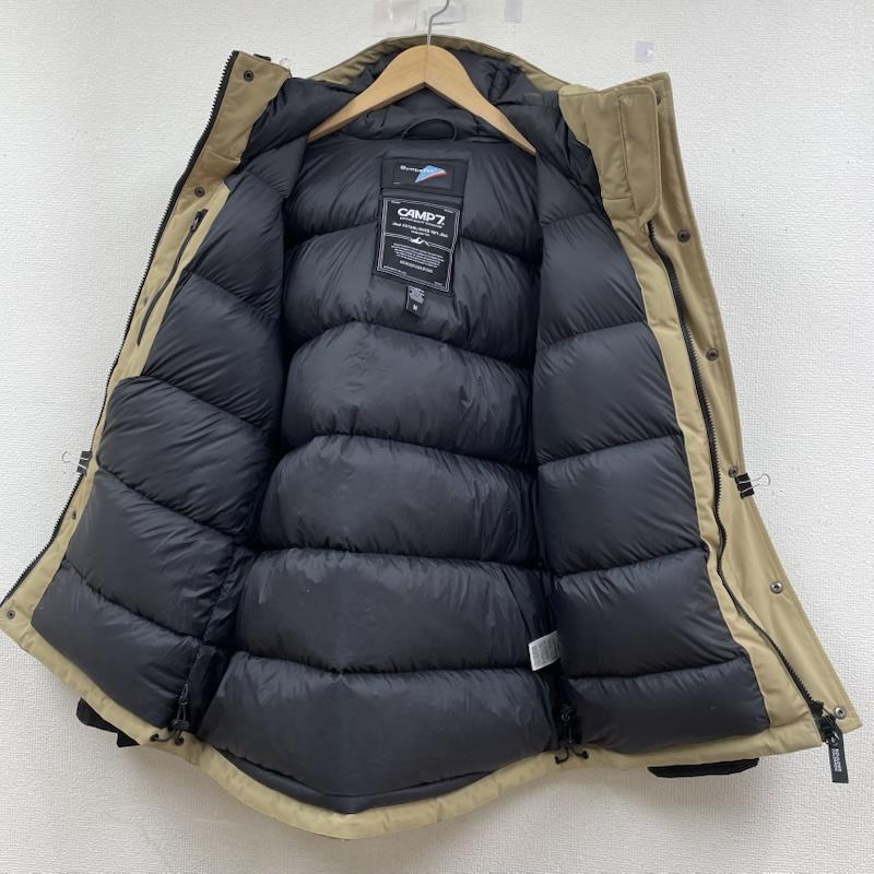 キャンプセブン CAMP7 ジャケット、上着 ダウンジャケット シンパテックス ダウン ジャケット ジップアップ ブルゾン cp-4216001 M 無地 黒 / ブラック / black X ベージュ / ベージュ / beige メンズ USED 古着 中古 50148924