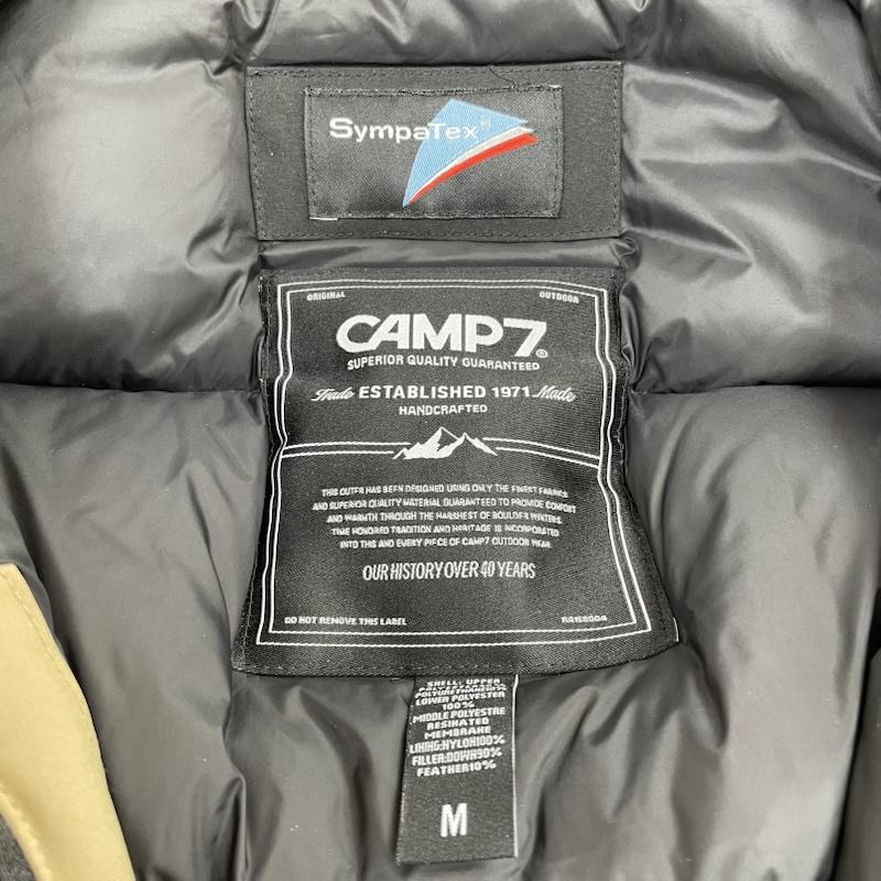 キャンプセブン CAMP7 ジャケット、上着 ダウンジャケット シンパテックス ダウン ジャケット ジップアップ ブルゾン cp-4216001 M 無地 黒 / ブラック / black X ベージュ / ベージュ / beige メンズ USED 古着 中古 50148924