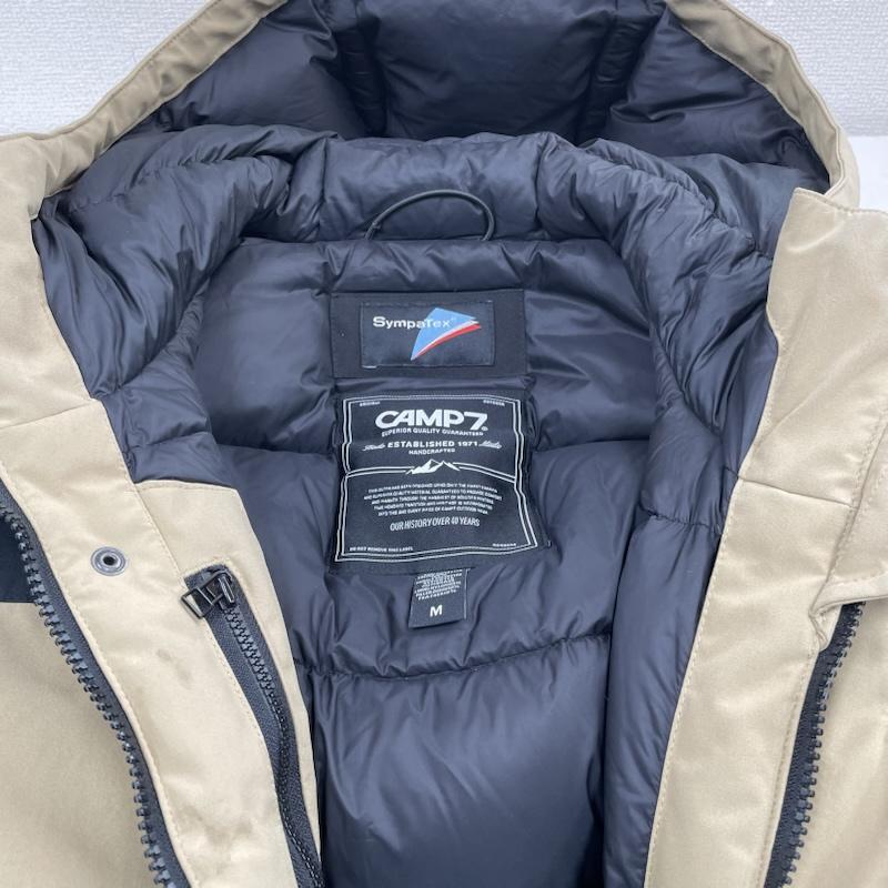 キャンプセブン CAMP7 ジャケット、上着 ダウンジャケット シンパテックス ダウン ジャケット ジップアップ ブルゾン cp-4216001 M 無地 黒 / ブラック / black X ベージュ / ベージュ / beige メンズ USED 古着 中古 50148924