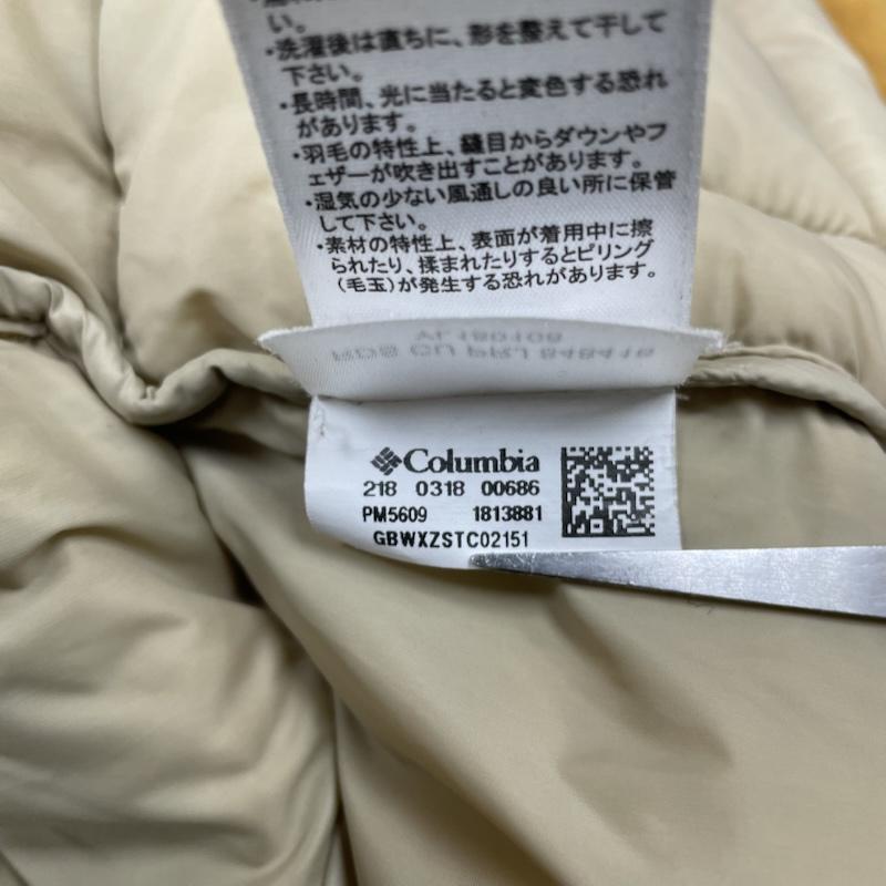 コロンビア Columbia ジャケット、上着 ダウンジャケット PM5609 80周年記念 シダーヒルズ ダウン ジャケット フルジップアップ S ロゴ、文字 マスタード / マスタード / メンズ USED 古着 中古 50148946