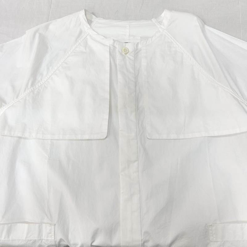 ユニウ゛ァーサルティシュ UNIVERSAL TISSU ワンピース ロングスカート タイプライターシャツトレンチ ノーカラー ホワイト FREESIZE UT180SH028 FREE 無地 白 / ホワイト / white レディース USED 古着 中古 50148959