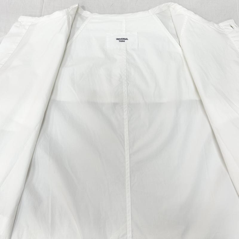 ユニウ゛ァーサルティシュ UNIVERSAL TISSU ワンピース ロングスカート タイプライターシャツトレンチ ノーカラー ホワイト FREESIZE UT180SH028 FREE 無地 白 / ホワイト / white レディース USED 古着 中古 50148959