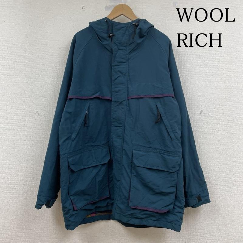 ウールリッチ WOOLRICH ジャケット、上着 ジャンパー、ブルゾン 80s USA製 マウンテンパーカー フルジップアップ ジャケット 裏地チェック柄 モスグリーン L 無地 X チェック 緑 / グリーン / green X マルチカラー / マルチカラー / multicolor メンズ USED 古着 中古 50148982