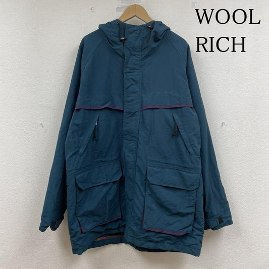 ウールリッチ WOOLRICH ジャケット、上着 ジャンパー、ブルゾン 80s USA製 マウンテンパーカー フルジップアップ ジャケット 裏地チェック柄 モスグリーン L 無地 X チェック 緑 / グリーン / green X マルチカラー / マルチカラー / multicolor メンズ USED 古着 中古 50148982
