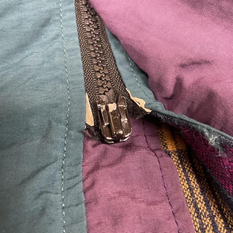 ウールリッチ WOOLRICH ジャケット、上着 ジャンパー、ブルゾン 80s USA製 マウンテンパーカー フルジップアップ ジャケット 裏地チェック柄 モスグリーン L 無地 X チェック 緑 / グリーン / green X マルチカラー / マルチカラー / multicolor メンズ USED 古着 中古 50148982