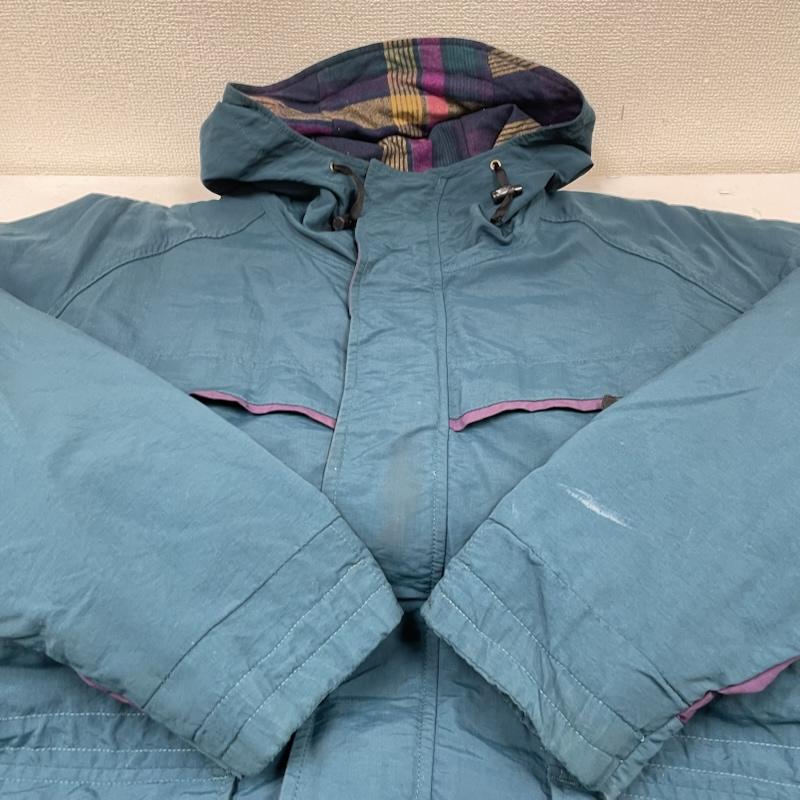 ウールリッチ WOOLRICH ジャケット、上着 ジャンパー、ブルゾン 80s USA製 マウンテンパーカー フルジップアップ ジャケット 裏地チェック柄 モスグリーン L 無地 X チェック 緑 / グリーン / green X マルチカラー / マルチカラー / multicolor メンズ USED 古着 中古 50148982