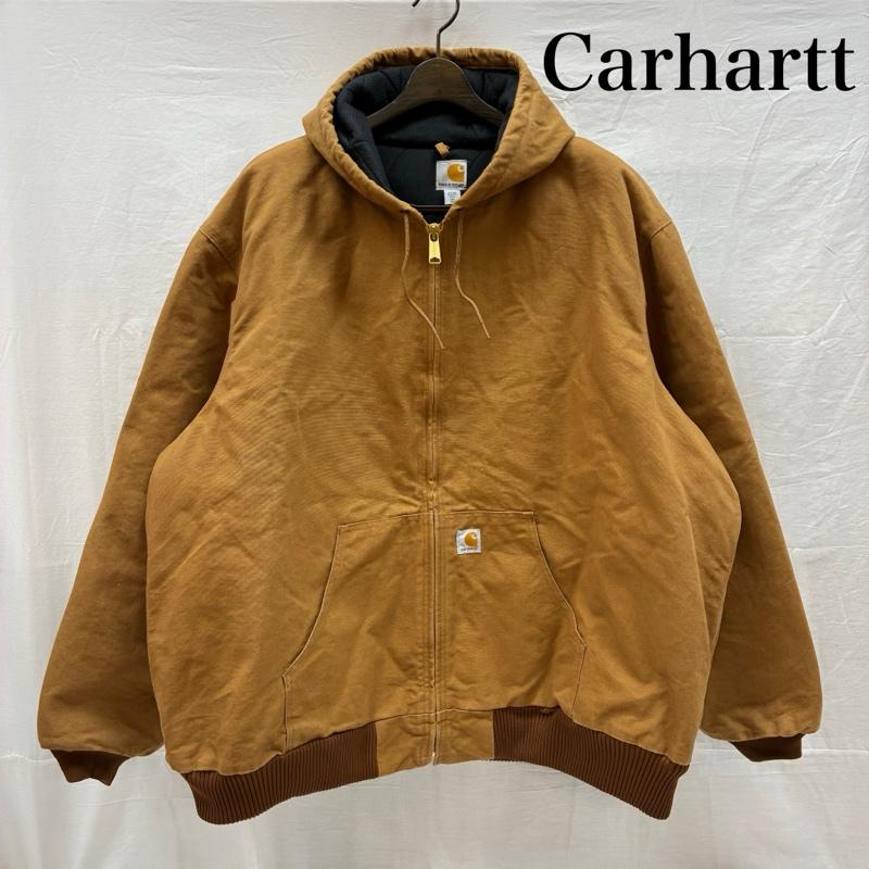 カーハート Carhartt ジャケット、上着 ジャンパー、ブルゾン USA製 キルティング フランネル ライナー ダック アクティブ ジャケット J140-BRN 4XL - メンズ USED 古着 中古 50148998