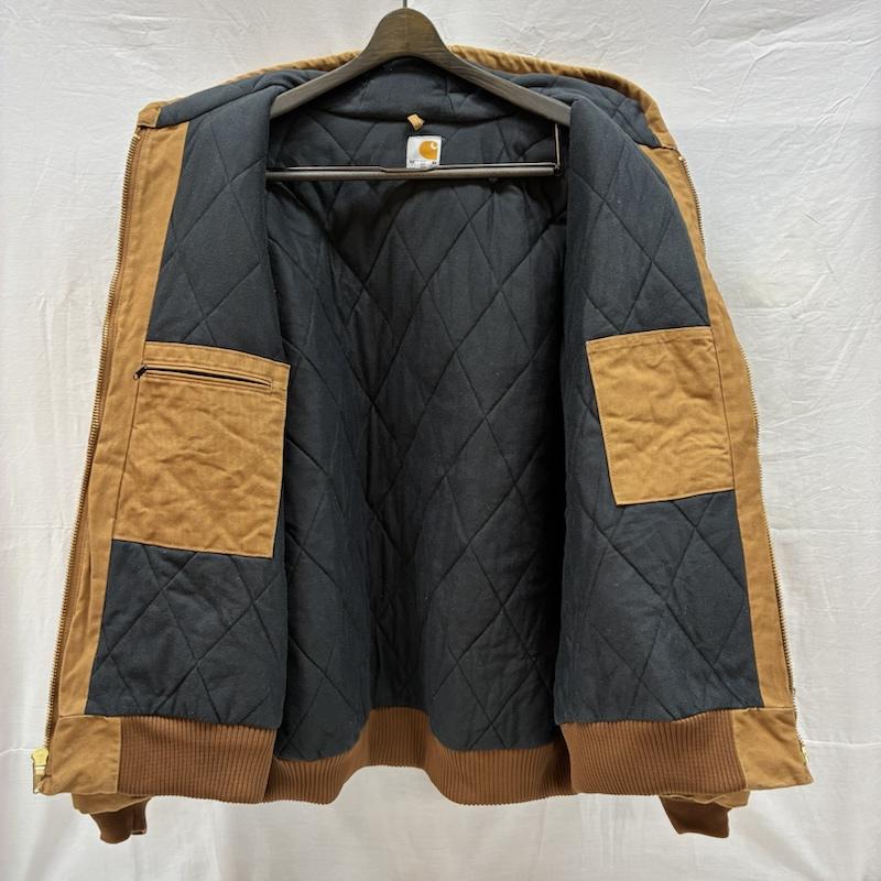 カーハート Carhartt ジャケット、上着 ジャンパー、ブルゾン USA製 キルティング フランネル ライナー ダック アクティブ ジャケット J140-BRN 4XL - メンズ USED 古着 中古 50148998