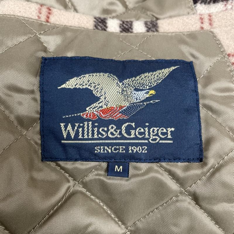 ウィリスアンドガイガー Willis&Geiger ジャケット、上着 ジャンパー、ブルゾン シャツ ジャケット ワークブルゾン チェック柄 ウールコート 51560625 M チェック ベージュ / ベージュ / beige メンズ USED 古着 中古 50149004