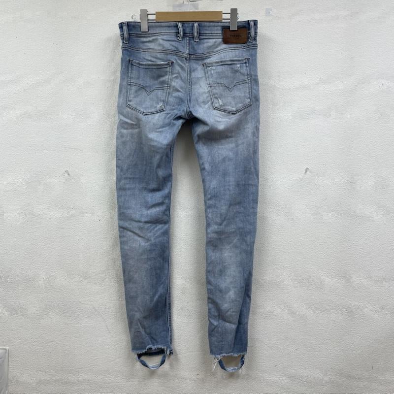 ディーゼル DIESEL パンツ デニム、ジーンズ デニム ジーンズ スキニー SLEENKER SLIM SKINNY ロゴ 刺繍 パッチ 30インチ ロゴ、文字 X 刺繍 インディゴ / インディゴ / Indigo メンズ USED 古着 中古 50149012