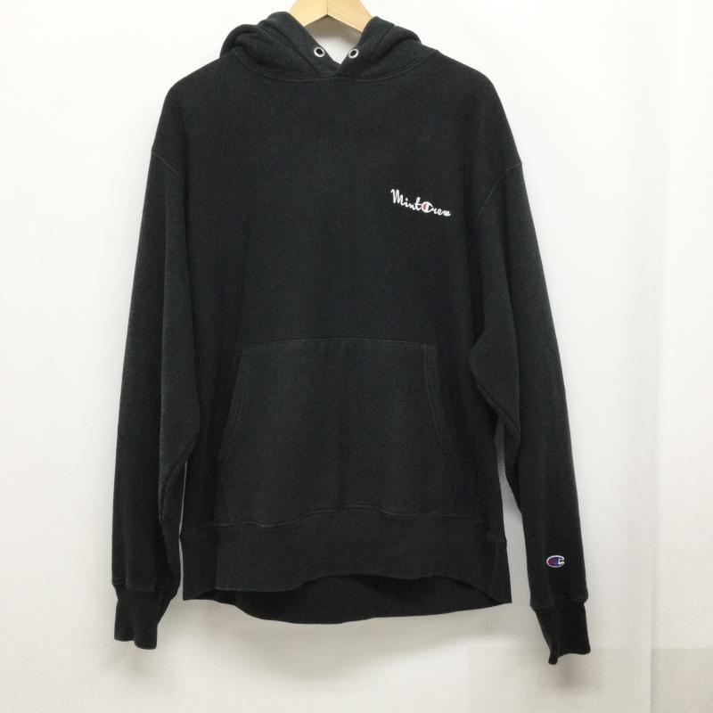 チャンピオン Champion パーカー 長袖 Champion REVERSE WEAVE  mintcrew プルオーバーパーカー L 無地 黒 / ブラック / black メンズ USED 古着 中古 50149033
