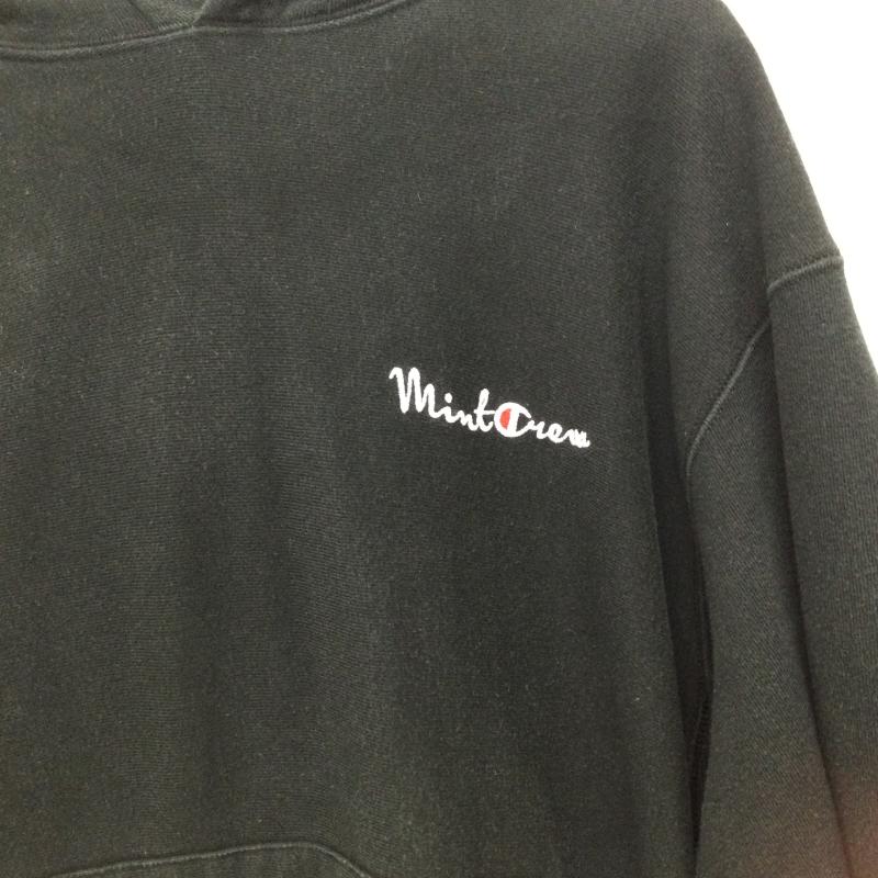 チャンピオン Champion パーカー 長袖 Champion REVERSE WEAVE  mintcrew プルオーバーパーカー L 無地 黒 / ブラック / black メンズ USED 古着 中古 50149033