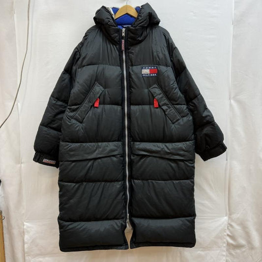 トミーヒルフィガー TOMMY HILFIGER ジャケット、上着 ダウンジャケット 90s フラグロゴ ロングダウンジャケット ダウンコート XL 黒 / ブラック / black メンズ USED 古着 中古 50149049