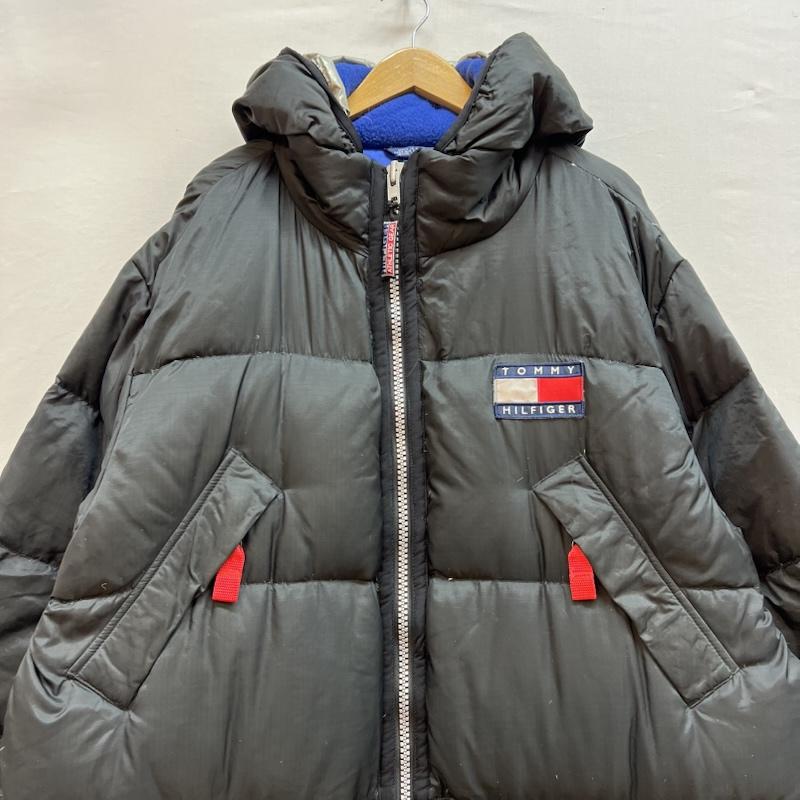 トミーヒルフィガー TOMMY HILFIGER ジャケット、上着 ダウンジャケット 90s フラグロゴ ロングダウンジャケット ダウンコート XL 黒 / ブラック / black メンズ USED 古着 中古 50149049