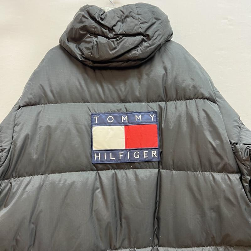 トミーヒルフィガー TOMMY HILFIGER ジャケット、上着 ダウンジャケット 90s フラグロゴ ロングダウンジャケット ダウンコート XL 黒 / ブラック / black メンズ USED 古着 中古 50149049