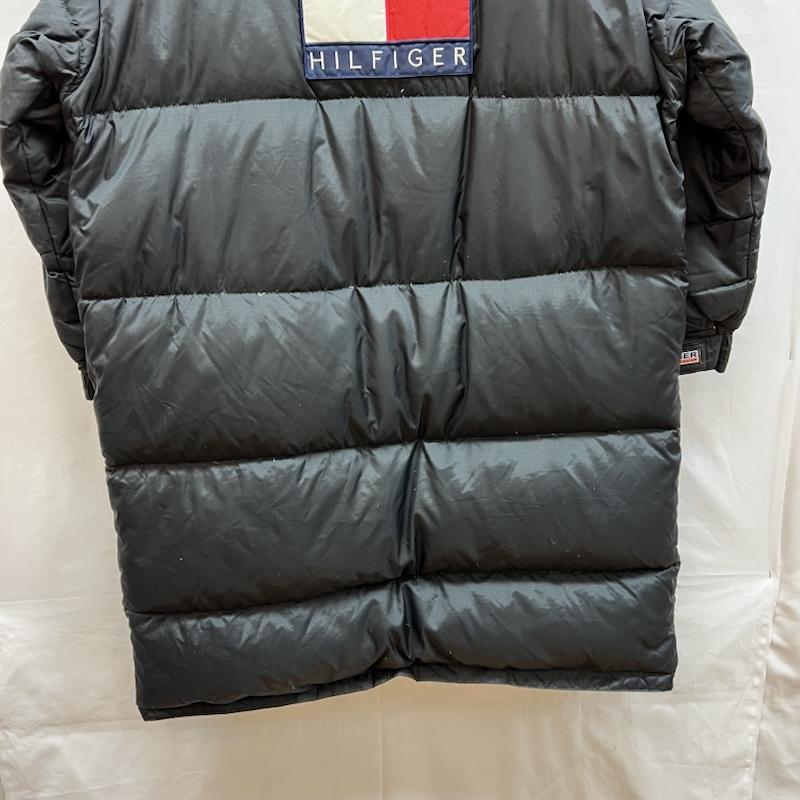 トミーヒルフィガー TOMMY HILFIGER ジャケット、上着 ダウンジャケット 90s フラグロゴ ロングダウンジャケット ダウンコート XL 黒 / ブラック / black メンズ USED 古着 中古 50149049