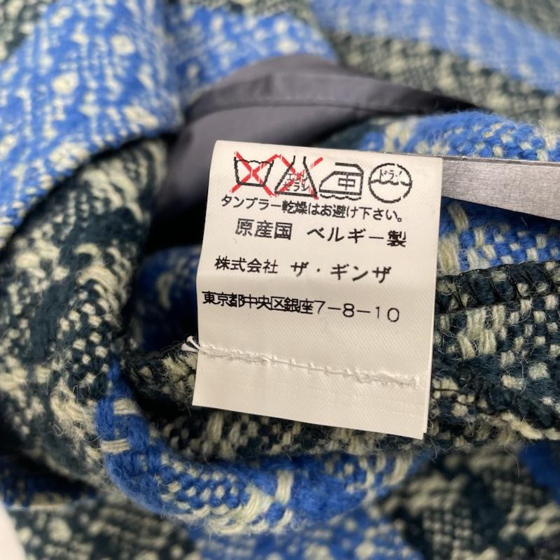 ドリスヴァンノッテン DRIES VAN NOTEN スカート ロングスカート ロング タイト スカート ツイード ストライプ ウール サイドジップアップ 厚手 34 ストライプ 青 / ブルー / blue レディース USED 古着 中古 50149050