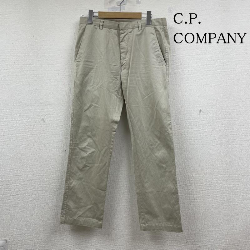 シーピーカンパニー C.P. COMPANY パンツ ワークパンツ、ペインターパンツ コットン ストレート パンツ ジップフライ 無地 イタリア製 46 無地 オフホワイト / オフホワイト / メンズ USED 古着 中古 50149078